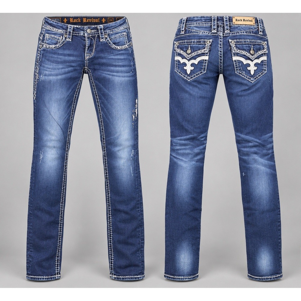 Rock Revival jeans Women's 26/32 Dark may Skinny Low Rise Stretch Denim y2k